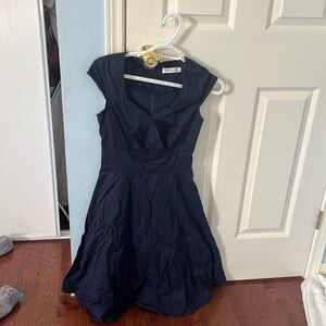 Classy navy blue formal dress